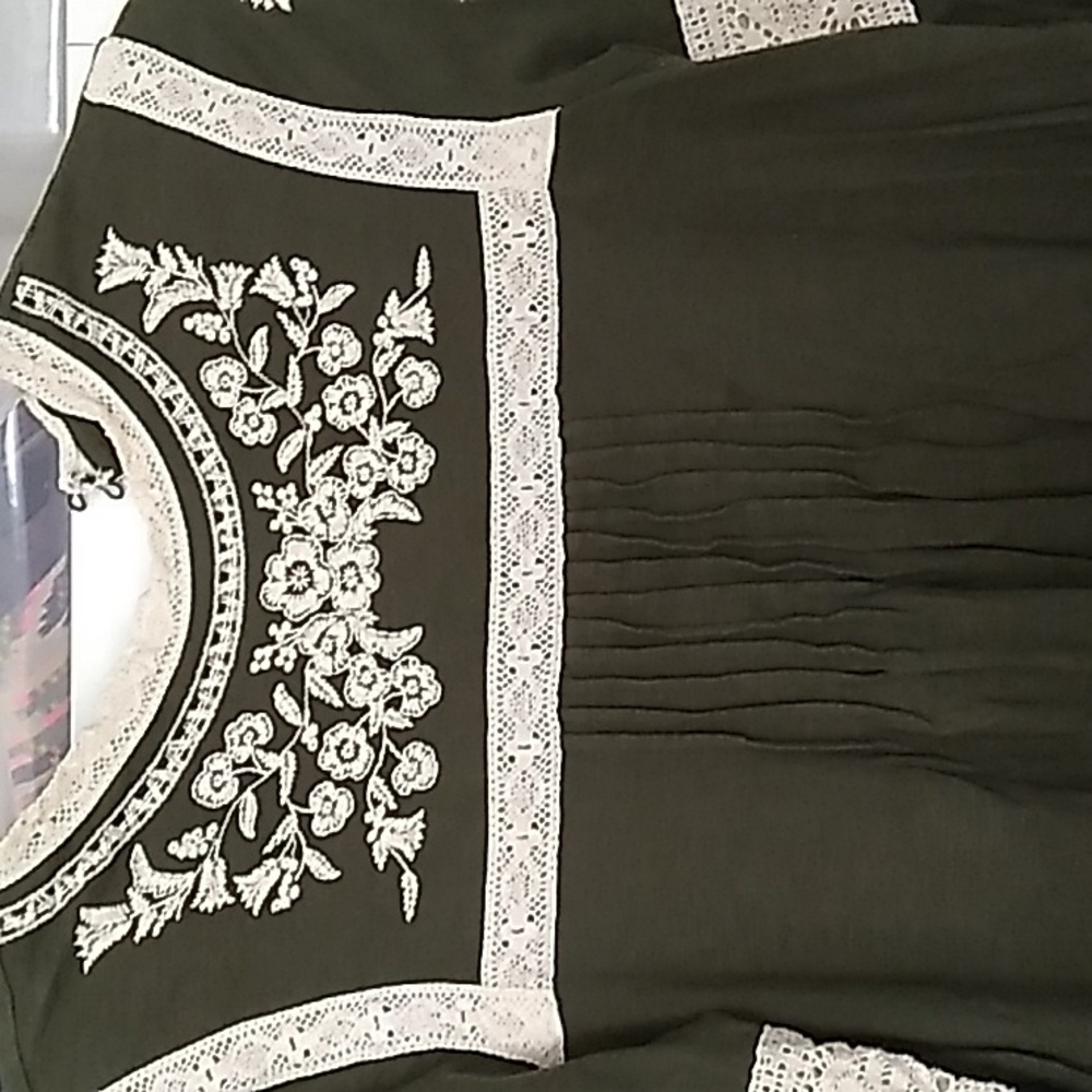 TopShop Ethnical Dress Tunic 100 % Cotton Size 4 - Picture 3 of 14